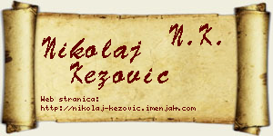 Nikolaj Kezović vizit kartica